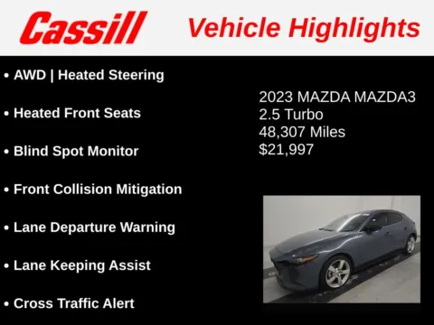 Another view of 2023 Mazda Mazda3 2.5 Turbo for sale in Cedar Rapids, IA at Cassill Motors