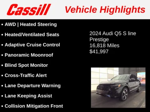 Another view of 2024 Audi Q5 45 S line Prestige for sale in Cedar Rapids, IA at Cassill Motors