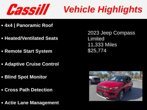 Another view of 2023 Jeep Compass Limited for sale in Cedar Rapids, IA at Cassill Motors
