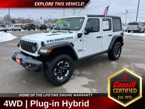White 2025 Jeep Wrangler Rubicon 4xe for sale in Cedar Rapids, IA