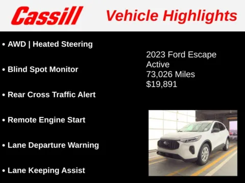 Another view of 2023 Ford Escape Active for sale in Cedar Rapids, IA at Cassill Motors