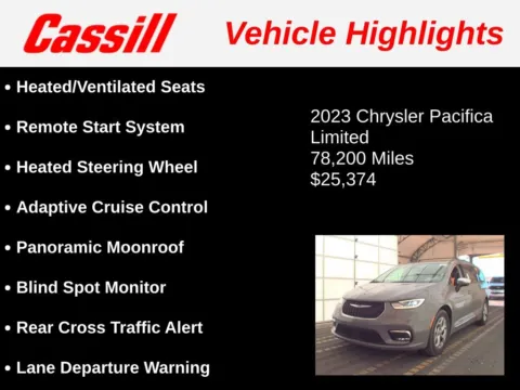 Another view of 2023 Chrysler Pacifica Limited for sale in Cedar Rapids, IA at Cassill Motors