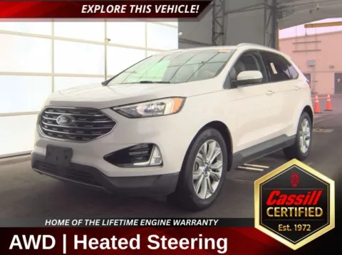 White 2019 Ford Edge Titanium for sale in Cedar Rapids, IA