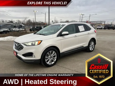 White 2019 Ford Edge Titanium for sale in Cedar Rapids, IA