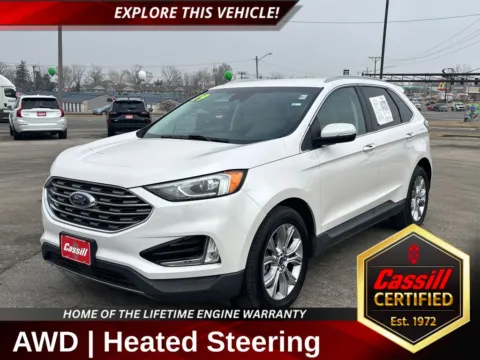 White 2019 Ford Edge Titanium for sale in Cedar Rapids, IA