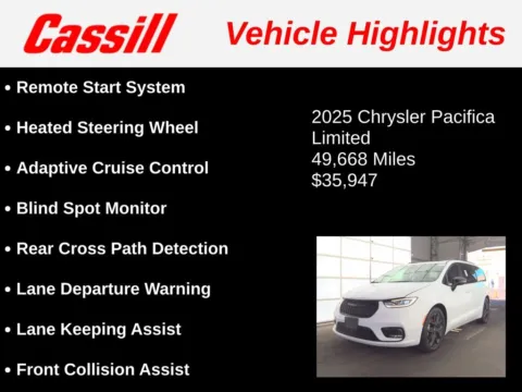 Another view of 2025 Chrysler Pacifica Limited for sale in Cedar Rapids, IA at Cassill Motors