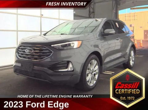 Gray 2023 Ford Edge Titanium for sale in Cedar Rapids, IA