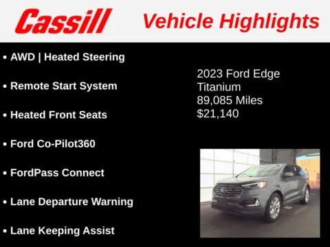 Another view of 2023 Ford Edge Titanium for sale in Cedar Rapids, IA at Cassill Motors