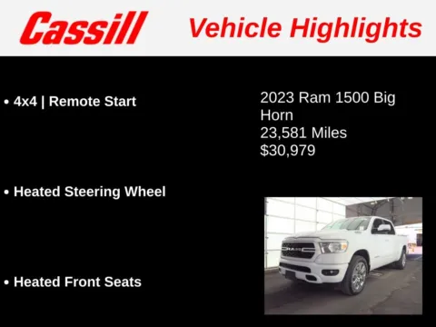 Another view of 2023 Ram 1500 Big Horn/Lone Star for sale in Cedar Rapids, IA at Cassill Motors