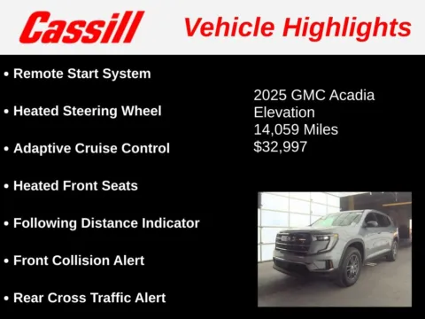 Another view of 2025 GMC Acadia Elevation for sale in Cedar Rapids, IA at Cassill Motors