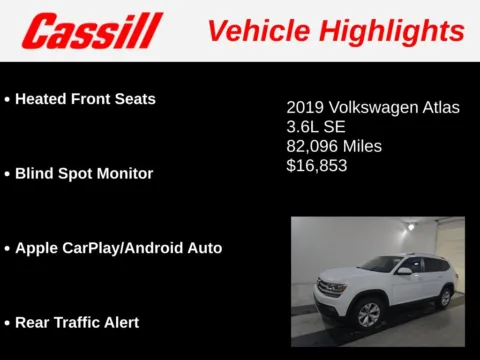 Another view of 2019 Volkswagen Atlas 3.6L V6 SE for sale in Cedar Rapids, IA at Cassill Motors