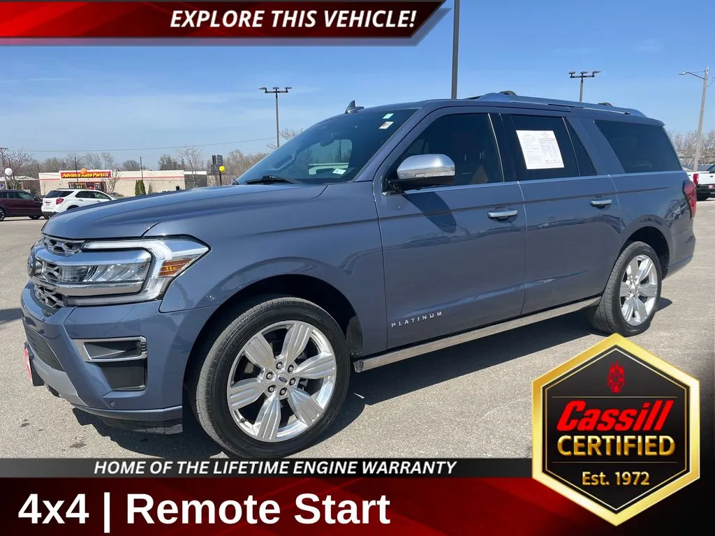 Blue 2022 Ford Expedition Max Platinum for sale in Cedar Rapids, IA