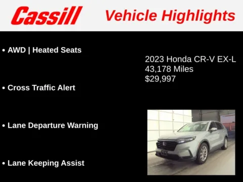 Another view of 2023 Honda CR-V EX-L for sale in Cedar Rapids, IA at Cassill Motors