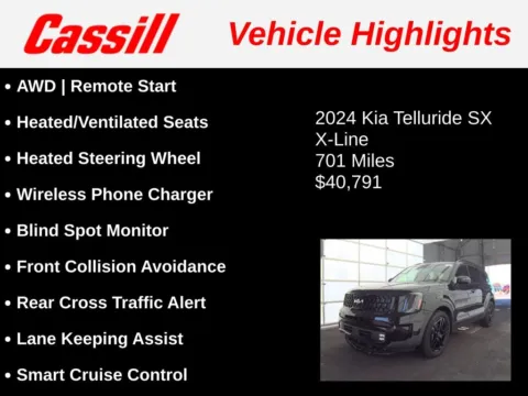 Another view of 2024 Kia Telluride SX X-Line for sale in Cedar Rapids, IA at Cassill Motors