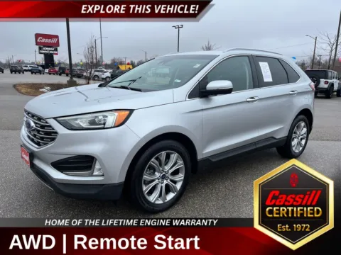 Silver 2019 Ford Edge Titanium for sale in Cedar Rapids, IA