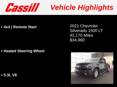 Another view of 2021 Chevrolet Silverado 1500 LT for sale in Cedar Rapids, IA at Cassill Motors