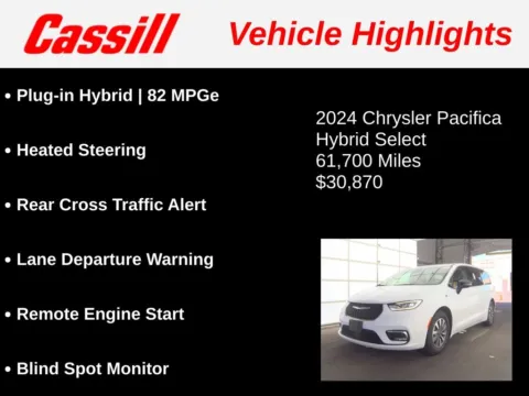 Another view of 2024 Chrysler Pacifica Hybrid Select for sale in Cedar Rapids, IA at Cassill Motors