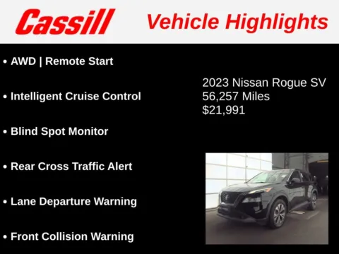 Another view of 2023 Nissan Rogue SV for sale in Cedar Rapids, IA at Cassill Motors