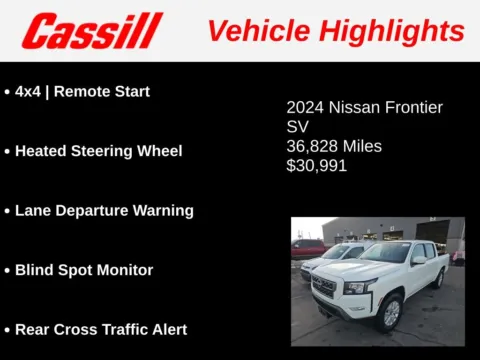 Another view of 2024 Nissan Frontier SV for sale in Cedar Rapids, IA at Cassill Motors