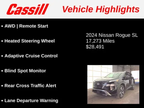 Another view of 2024 Nissan Rogue SL for sale in Cedar Rapids, IA at Cassill Motors