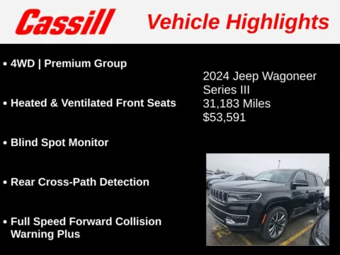 Another view of 2024 Jeep Wagoneer Series III for sale in Cedar Rapids, IA at Cassill Motors