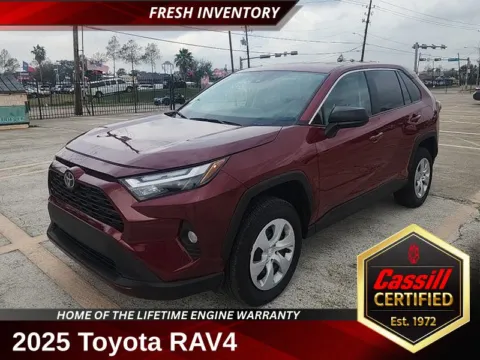 Red 2025 Toyota RAV4 LE for sale in Cedar Rapids, IA