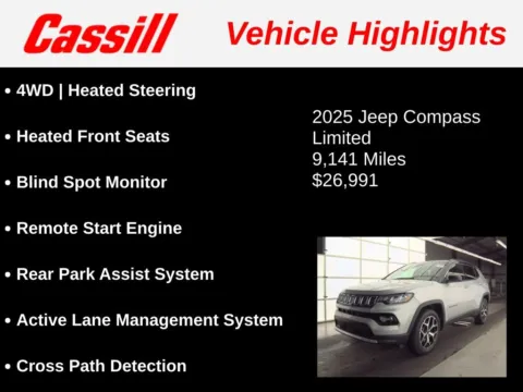 Another view of 2025 Jeep Compass Limited for sale in Cedar Rapids, IA at Cassill Motors