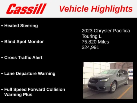 Another view of 2023 Chrysler Pacifica Touring L for sale in Cedar Rapids, IA at Cassill Motors