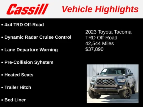 Another view of 2023 Toyota Tacoma TRD Off-Road for sale in Cedar Rapids, IA at Cassill Motors