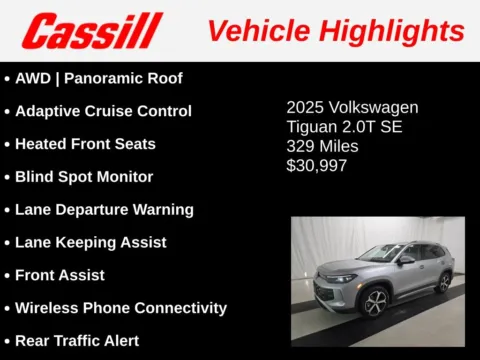 Another view of 2025 Volkswagen Tiguan 2.0T SE for sale in Cedar Rapids, IA at Cassill Motors