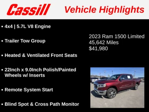 Another view of 2023 Ram 1500 Limited for sale in Cedar Rapids, IA at Cassill Motors