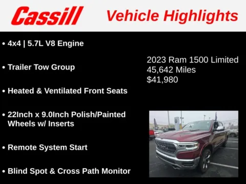 Another view of 2023 Ram 1500 Limited for sale in Cedar Rapids, IA at Cassill Motors