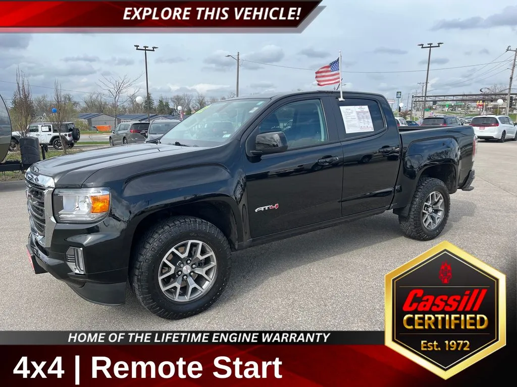 Black 2022 GMC Canyon AT4 w/Leather for sale in Cedar Rapids, IA