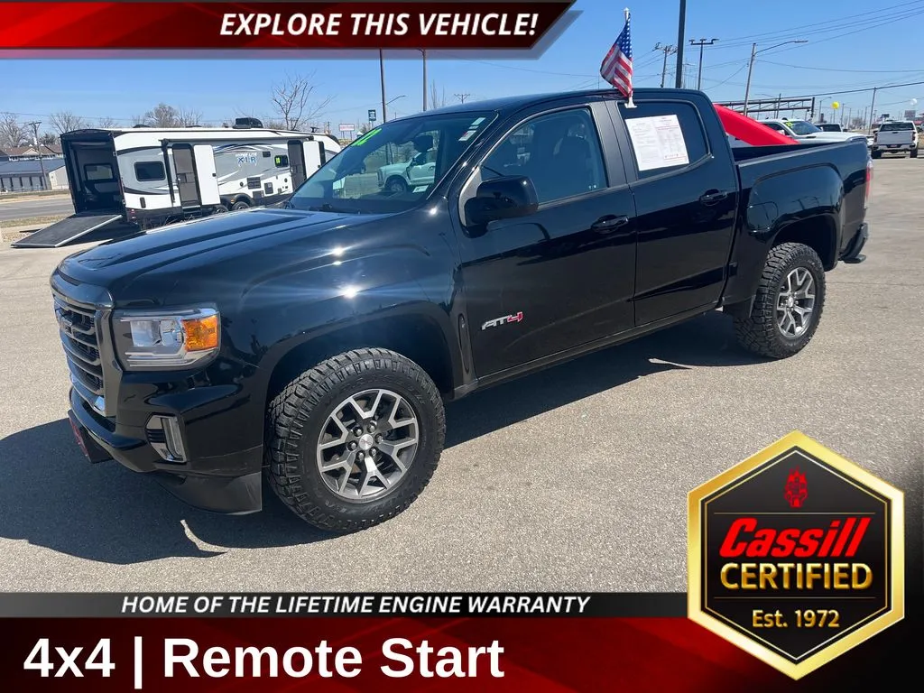 Black 2022 GMC Canyon AT4 w/Leather for sale in Cedar Rapids, IA