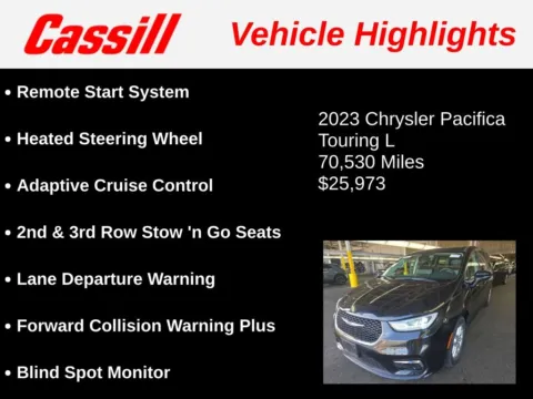 Another view of 2023 Chrysler Pacifica Touring L for sale in Cedar Rapids, IA at Cassill Motors