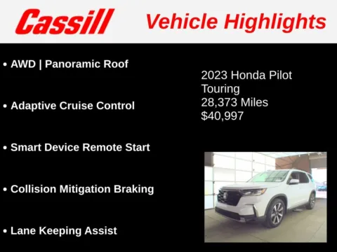 Another view of 2023 Honda Pilot Touring for sale in Cedar Rapids, IA at Cassill Motors