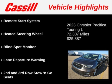 Another view of 2023 Chrysler Pacifica Touring L for sale in Cedar Rapids, IA at Cassill Motors