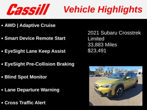 Another view of 2021 Subaru Crosstrek Limited for sale in Cedar Rapids, IA at Cassill Motors