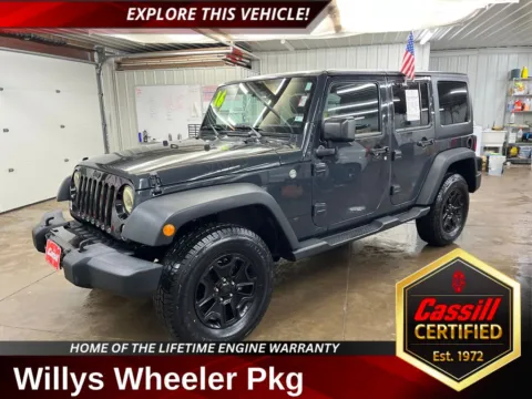 Gray 2016 Jeep Wrangler Unlimited Willys for sale in Cedar Rapids, IA