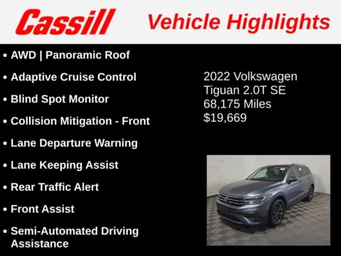 Another view of 2022 Volkswagen Tiguan 2.0T SE for sale in Cedar Rapids, IA at Cassill Motors