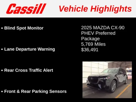 Another view of 2025 Mazda CX-90 PHEV Preferred for sale in Cedar Rapids, IA at Cassill Motors