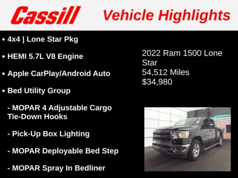 Another view of 2022 Ram 1500 Big Horn/Lone Star for sale in Cedar Rapids, IA at Cassill Motors