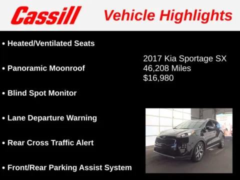 Another view of 2017 Kia Sportage SX for sale in Cedar Rapids, IA at Cassill Motors
