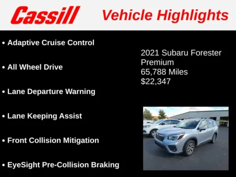 Another view of 2021 Subaru Forester Premium for sale in Cedar Rapids, IA at Cassill Motors