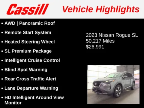 Another view of 2023 Nissan Rogue SL for sale in Cedar Rapids, IA at Cassill Motors