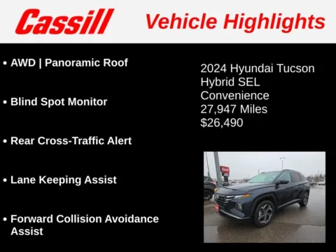 Another view of 2024 Hyundai Tucson Hybrid SEL Convenience for sale in Cedar Rapids, IA at Cassill Motors