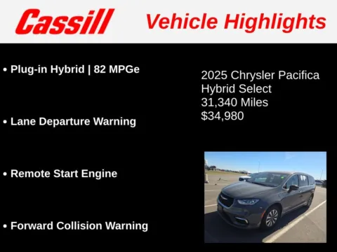 More photos of 2025 Chrysler Pacifica Hybrid Select at Cassill Motors, IA