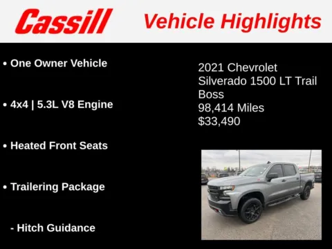 Another view of 2021 Chevrolet Silverado 1500 LT Trail Boss for sale in Cedar Rapids, IA at Cassill Motors