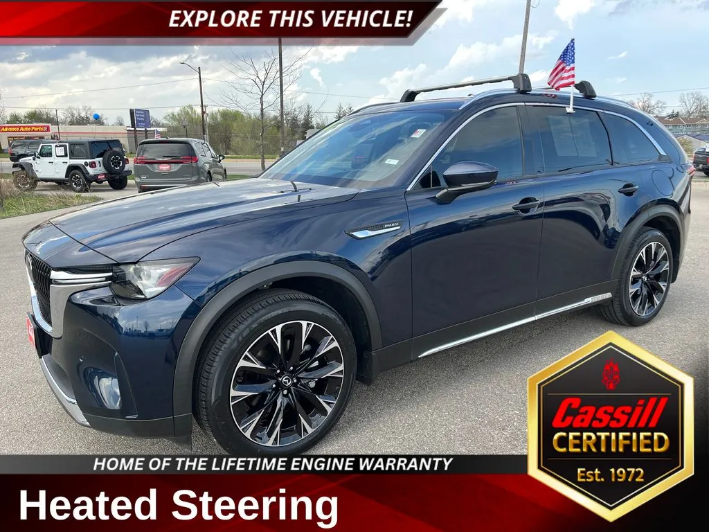 Blue 2025 Mazda CX-90 PHEV Premium Plus for sale in Cedar Rapids, IA