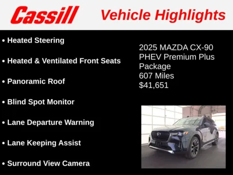 Another view of 2025 Mazda CX-90 PHEV Premium Plus for sale in Cedar Rapids, IA at Cassill Motors